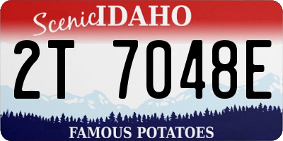 ID license plate 2T7048E