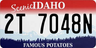 ID license plate 2T7048N