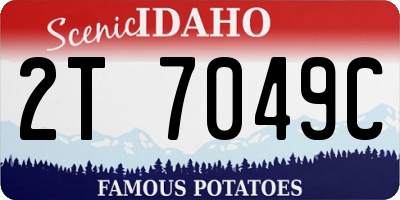 ID license plate 2T7049C