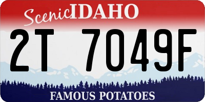 ID license plate 2T7049F