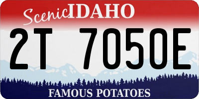 ID license plate 2T7050E