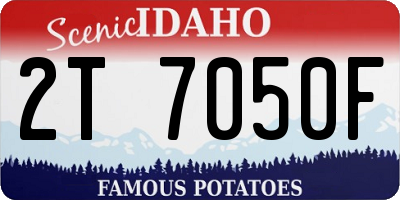 ID license plate 2T7050F
