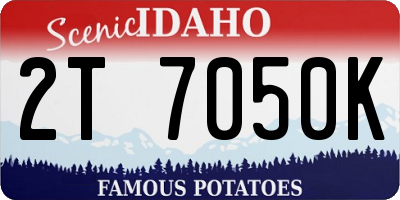 ID license plate 2T7050K