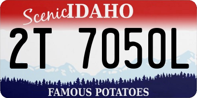 ID license plate 2T7050L