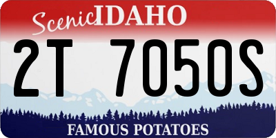 ID license plate 2T7050S