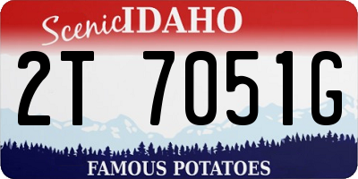 ID license plate 2T7051G