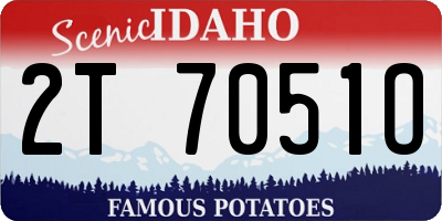 ID license plate 2T7051O