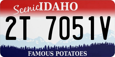 ID license plate 2T7051V