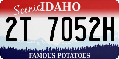 ID license plate 2T7052H