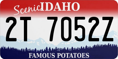 ID license plate 2T7052Z