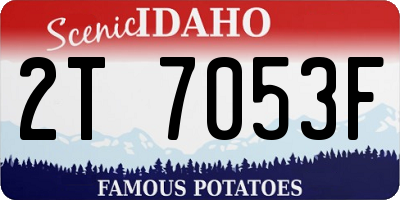 ID license plate 2T7053F