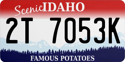 ID license plate 2T7053K