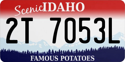 ID license plate 2T7053L