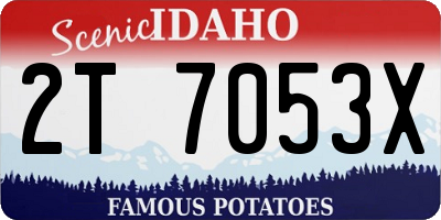 ID license plate 2T7053X