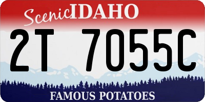 ID license plate 2T7055C
