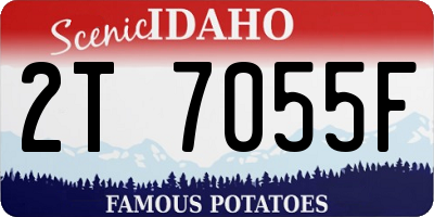 ID license plate 2T7055F