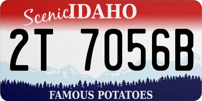 ID license plate 2T7056B