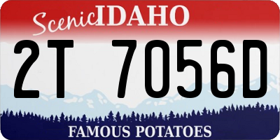 ID license plate 2T7056D