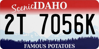 ID license plate 2T7056K