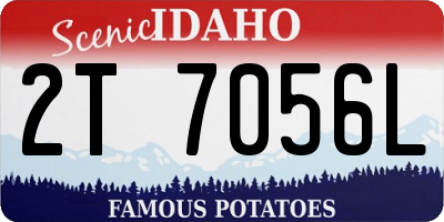 ID license plate 2T7056L