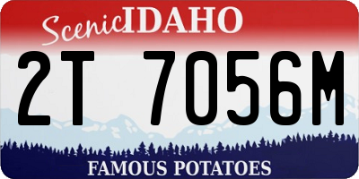 ID license plate 2T7056M