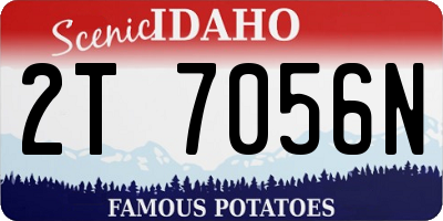 ID license plate 2T7056N