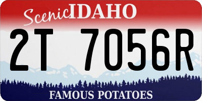ID license plate 2T7056R