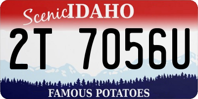 ID license plate 2T7056U