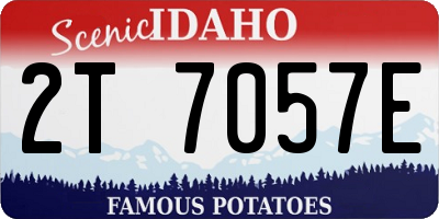 ID license plate 2T7057E