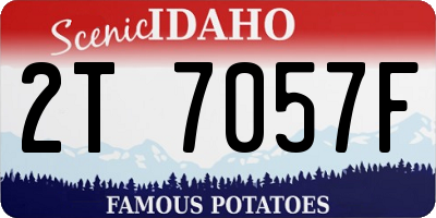 ID license plate 2T7057F