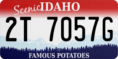 ID license plate 2T7057G