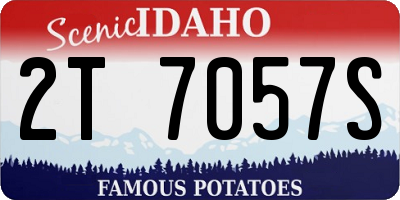 ID license plate 2T7057S