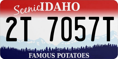 ID license plate 2T7057T