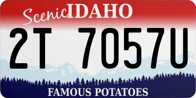 ID license plate 2T7057U