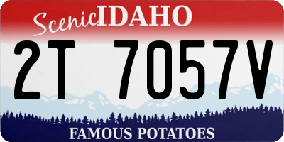 ID license plate 2T7057V