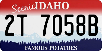 ID license plate 2T7058B