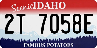 ID license plate 2T7058E