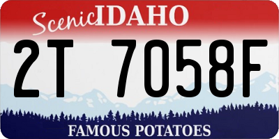 ID license plate 2T7058F