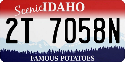 ID license plate 2T7058N