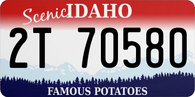 ID license plate 2T7058O