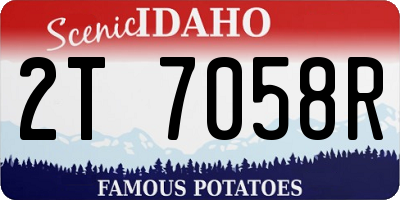 ID license plate 2T7058R