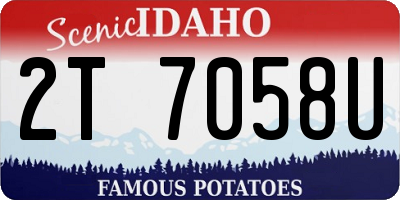 ID license plate 2T7058U
