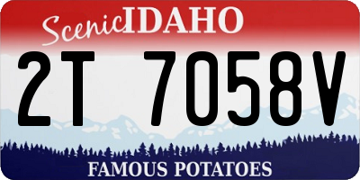 ID license plate 2T7058V