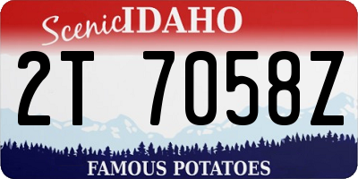 ID license plate 2T7058Z