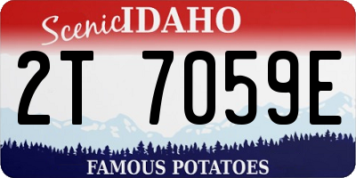 ID license plate 2T7059E