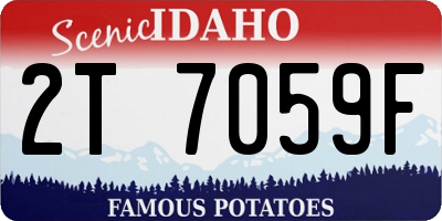 ID license plate 2T7059F