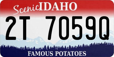 ID license plate 2T7059Q