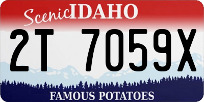 ID license plate 2T7059X