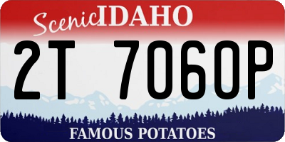 ID license plate 2T7060P