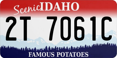 ID license plate 2T7061C